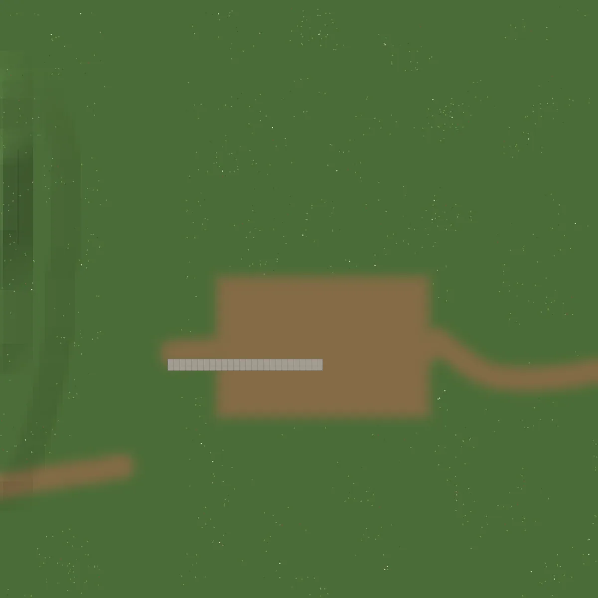 Close-up map of Craft Hall (23, 15) around Long Village Workshop.